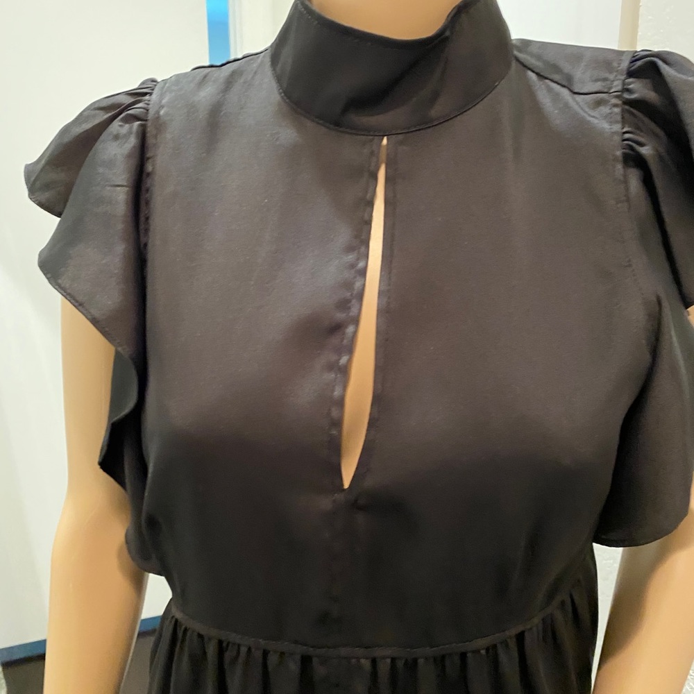 Cinq a September Black High-neck mini dress - Picture 5 of 10